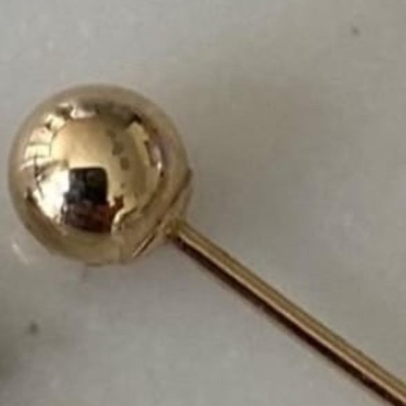 14K Solid Gold Ball Stud Earrings Set - Picture 6 of 7